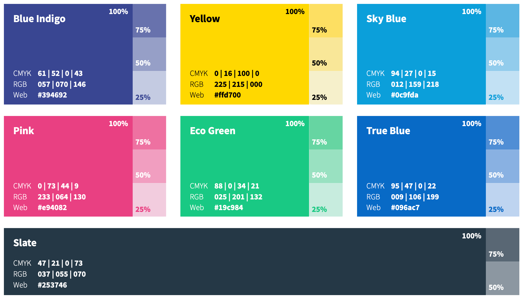 Official EYP colour palette