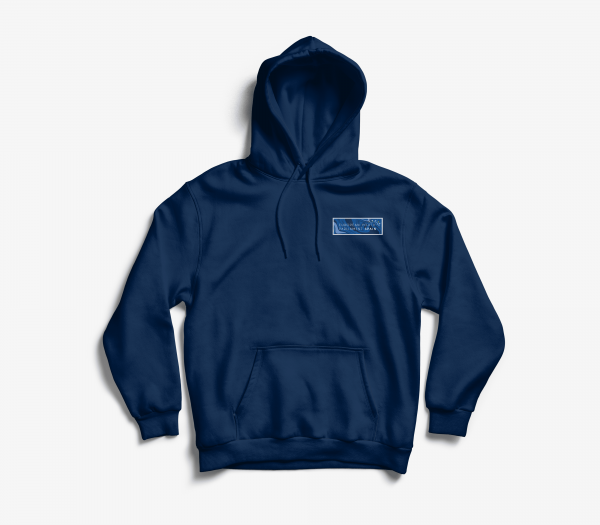 Navy Blue Hoodie- Liquid